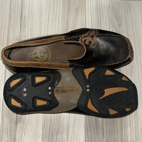 Sketchers Brown Phoenix Bird Leather Size 9.5 Men’s Slip On, Loafers F15-3 Eagle main image 13